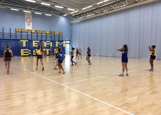 The Team Bath Netball U15 squad in training for the 2018 School Games