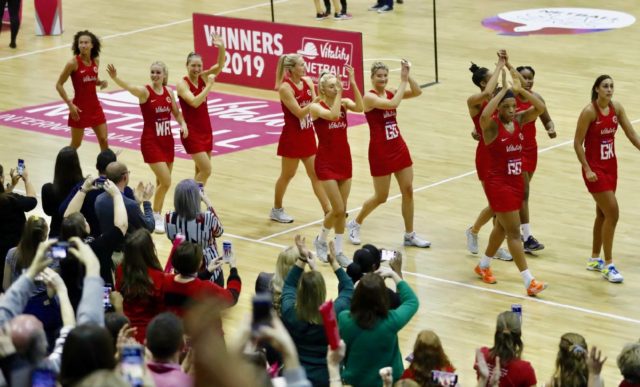 England Netball after the 2019 Quad Series win over Australia