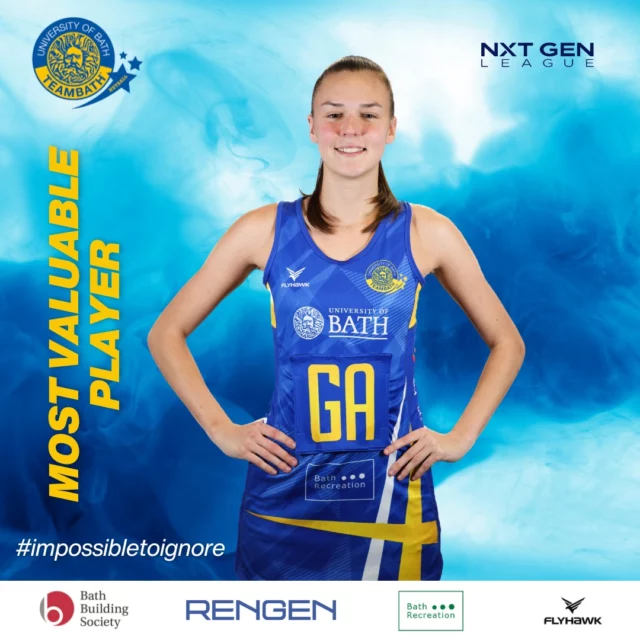 Our MVP for the 2nd match in a row! @char.wattsy 💛💙#impossibletoignore #nxtgen #blueandgold